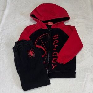 Marvel Red and Black Spidey Hoodie Set